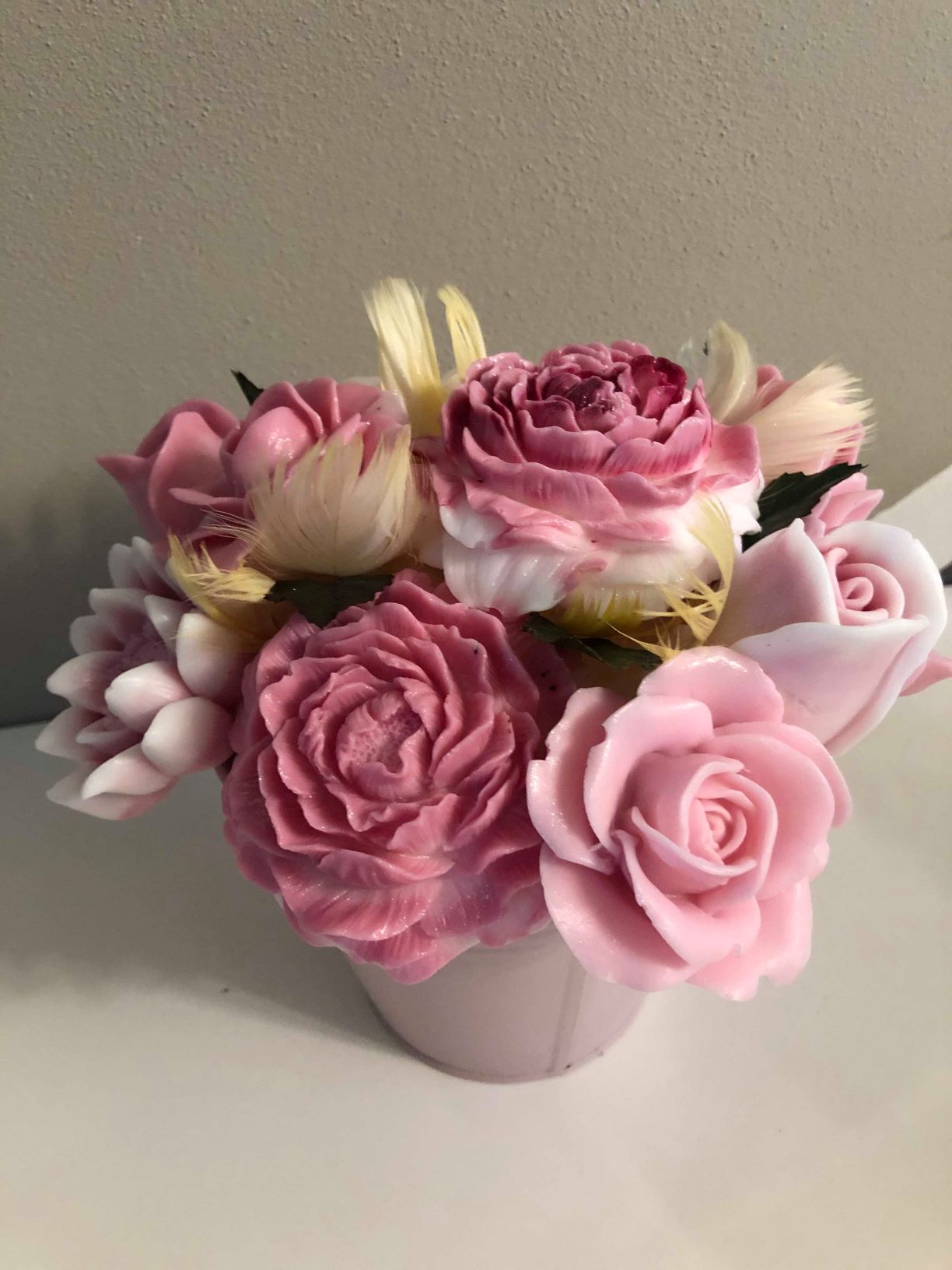 Mýdlová kytice - růžová