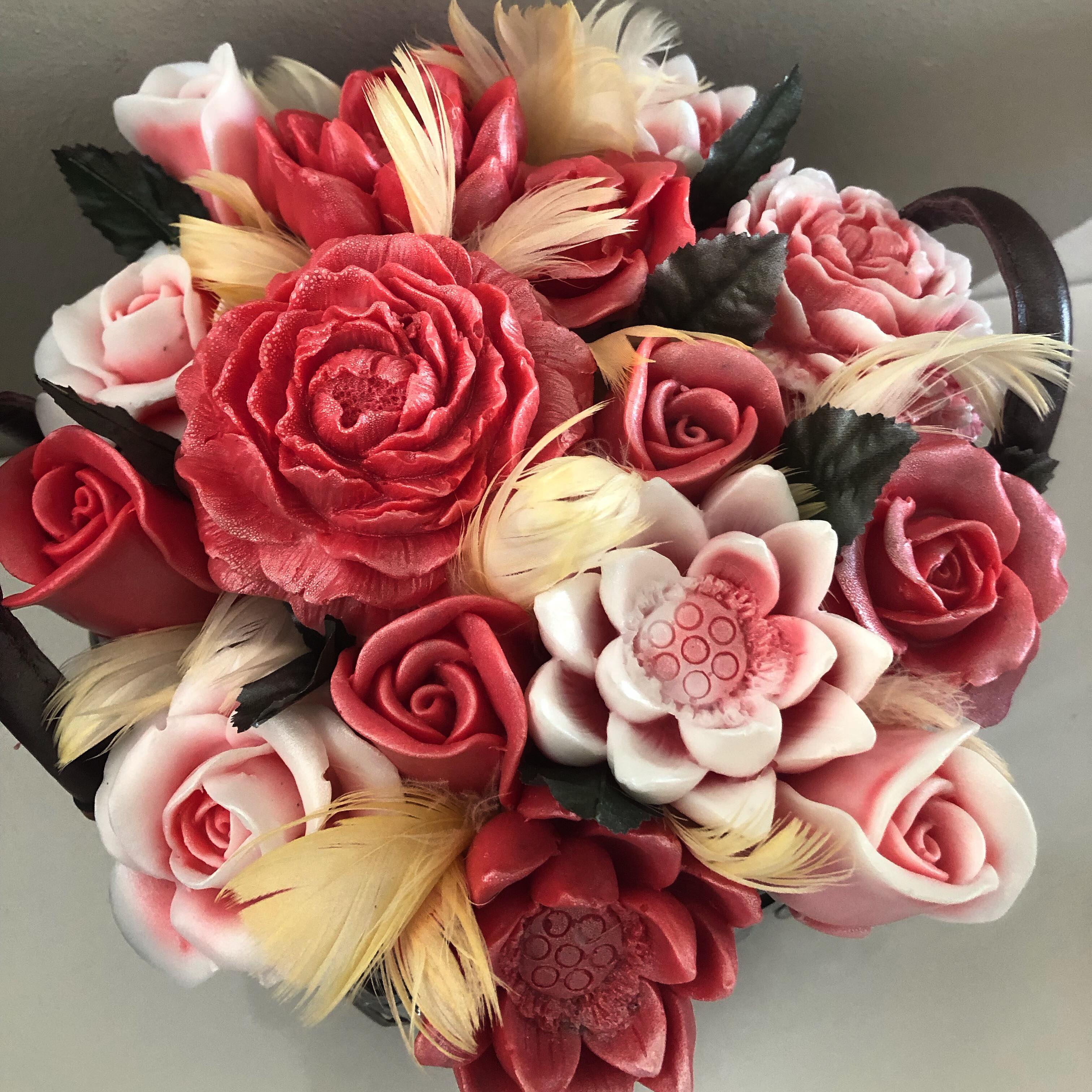 Mýdlová kytice - červená - Image 2